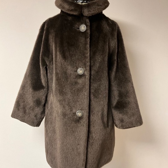 Vintage Jacrotta by Jacob Crowley Dynel & Mohair Faux Fur Swing Coat – 1960s - Picture 2 of 13